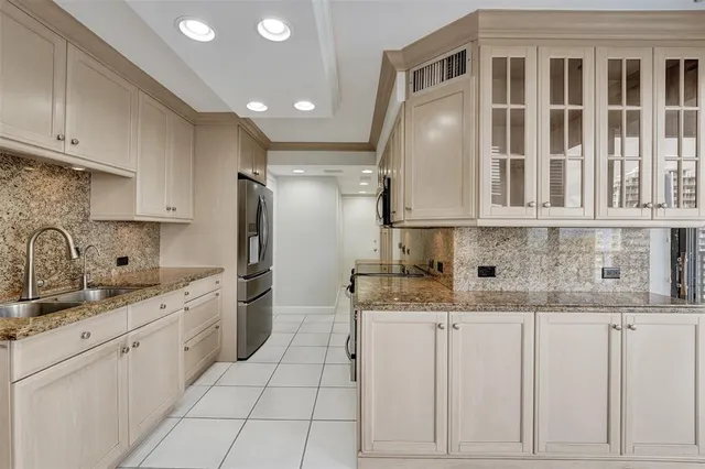 a view of a balcony with furniture