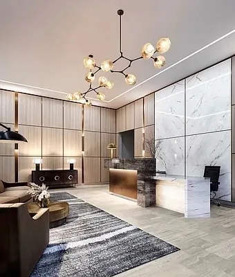 a living room with furniture windows and a fireplace