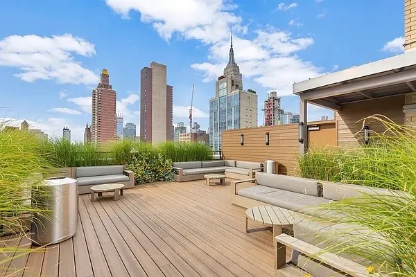 a view of a terrace with chairs