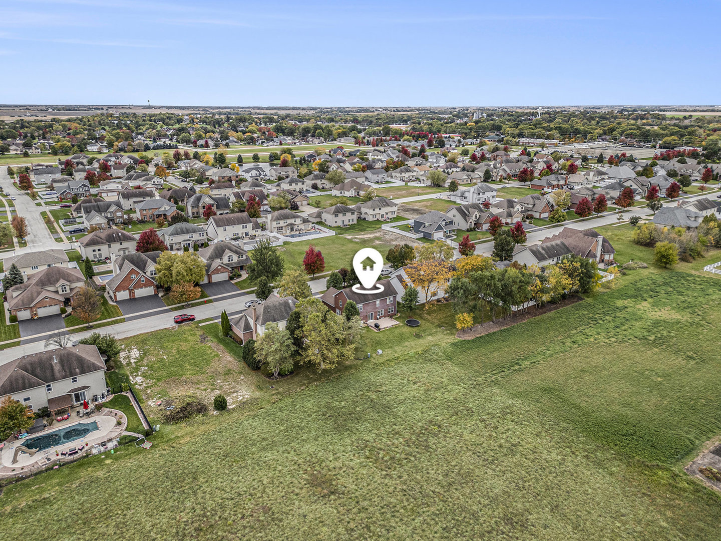 257 Pine Street Beecher, IL 60401 - Photo 27 of 31 an aerial view of a residential houses with outdoor space and trees