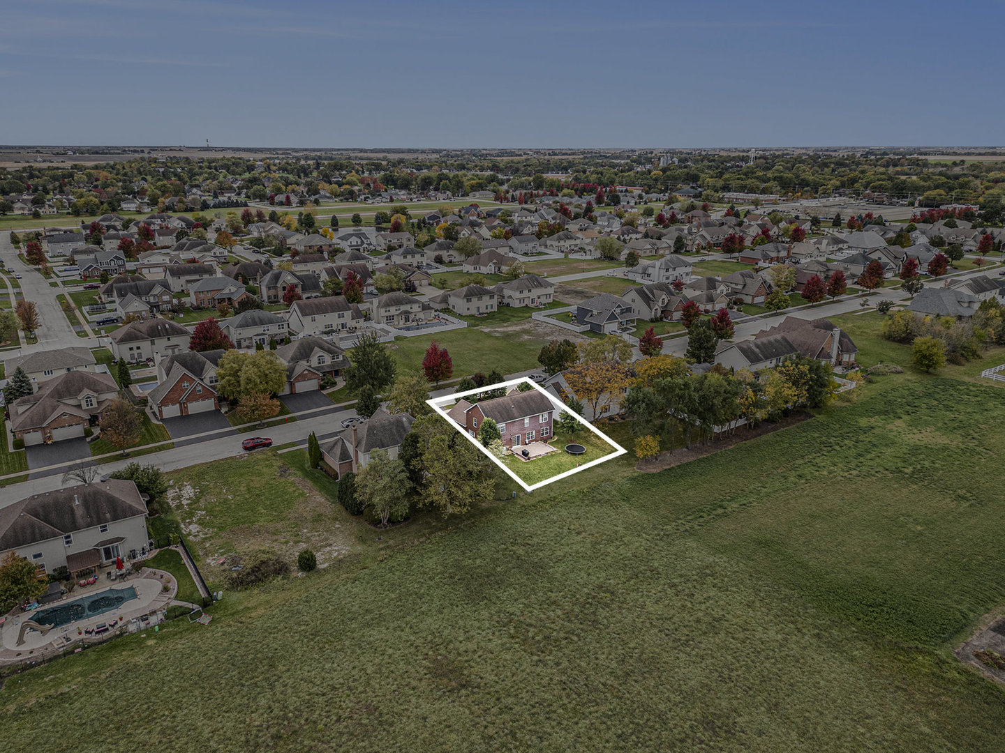 257 Pine Street Beecher, IL 60401 - Photo 28 of 31 an aerial view of a residential houses with outdoor space