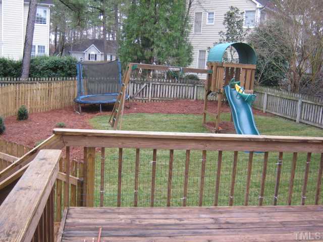 Fantastic Back Yard Is Large & Features Newly Sodded Grass Area, Deck is great for outdoor living and entertaining, and another section of the back yard is fenced in as a more natural area that would be great for your pets!