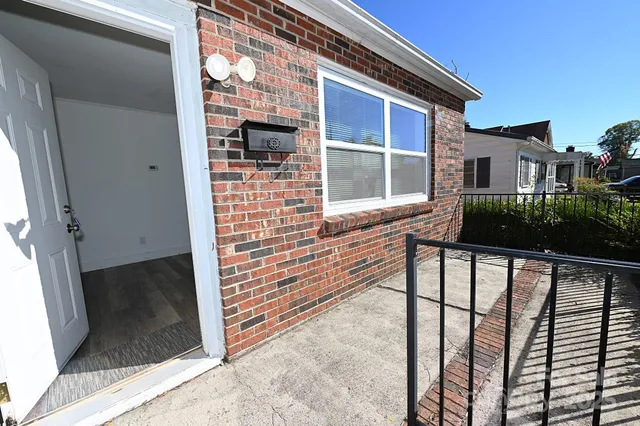 a view of front door of house