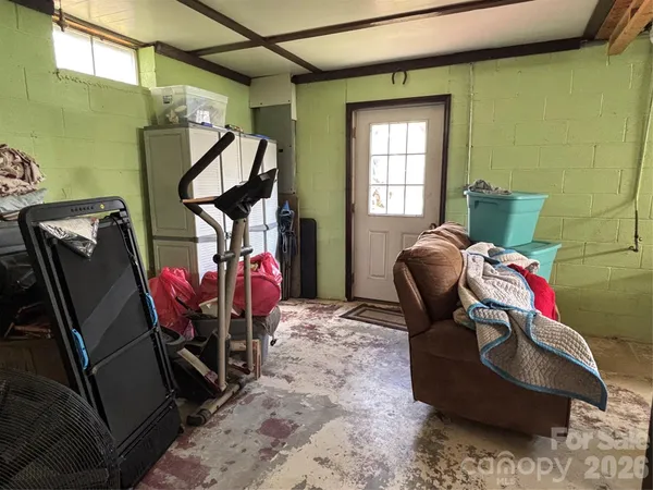 a view of kids room with gym equipment