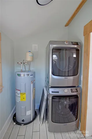 a utility room with a washer and dryer
