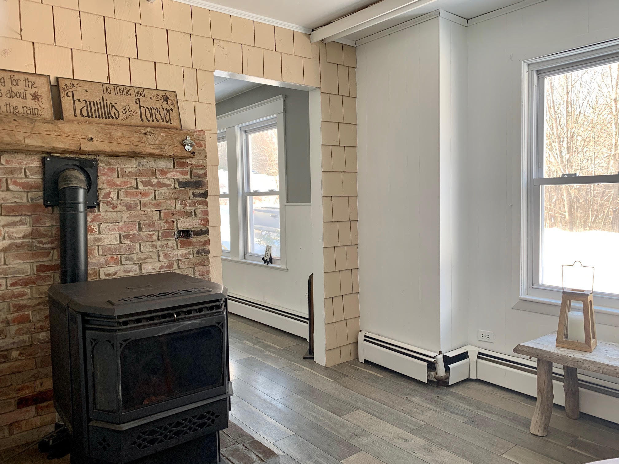 89 Old Waterville Road Oakland, ME 04963 - Photo 12 of 20 Family Room with Woodstove