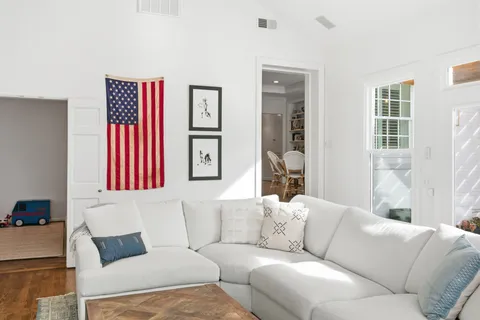 a view of a balcony with an ocean view