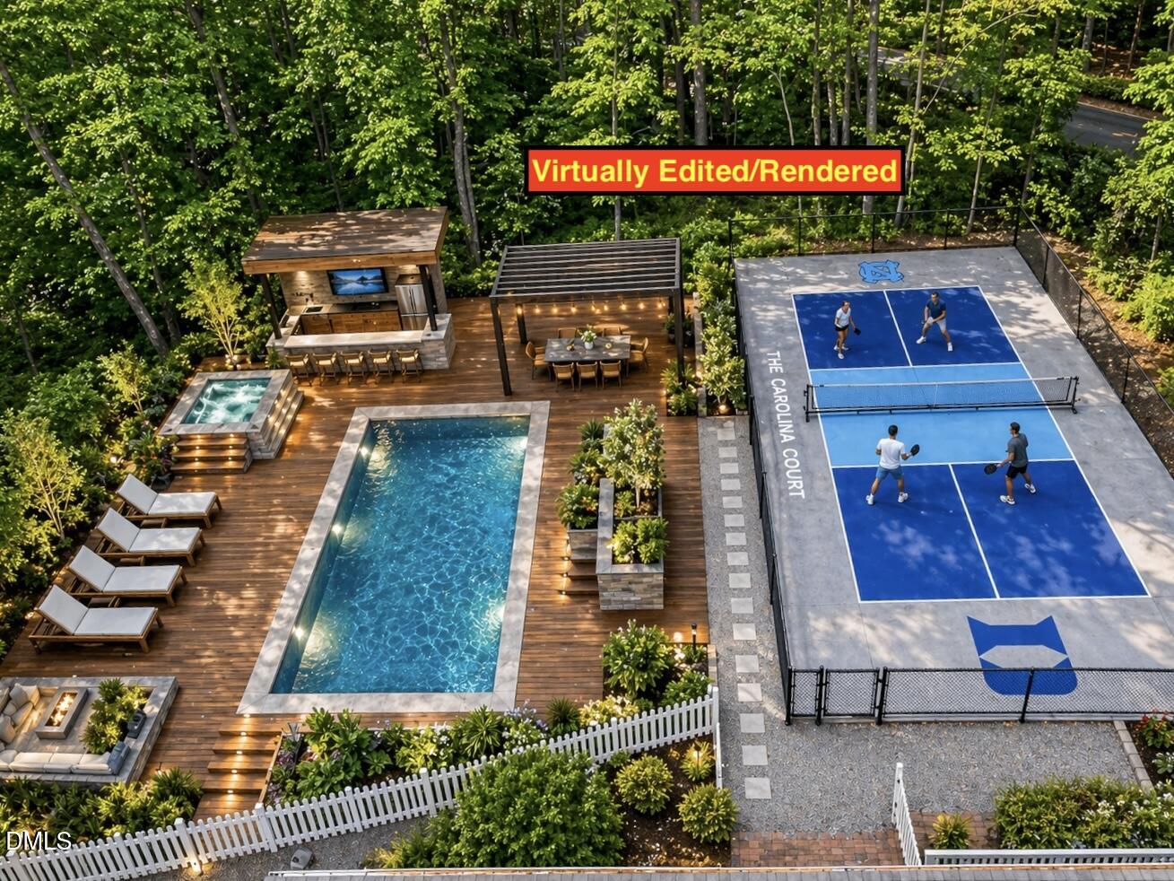 3606 Old Chapel Hill Road Durham, NC 27707 - Photo 5 of 57 Backyard Virtually Rendered