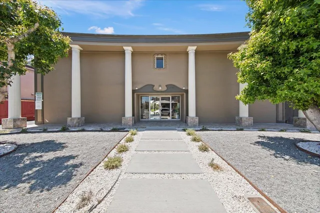 a front view of a house