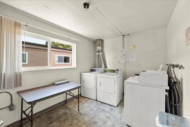 a room with storage and utility