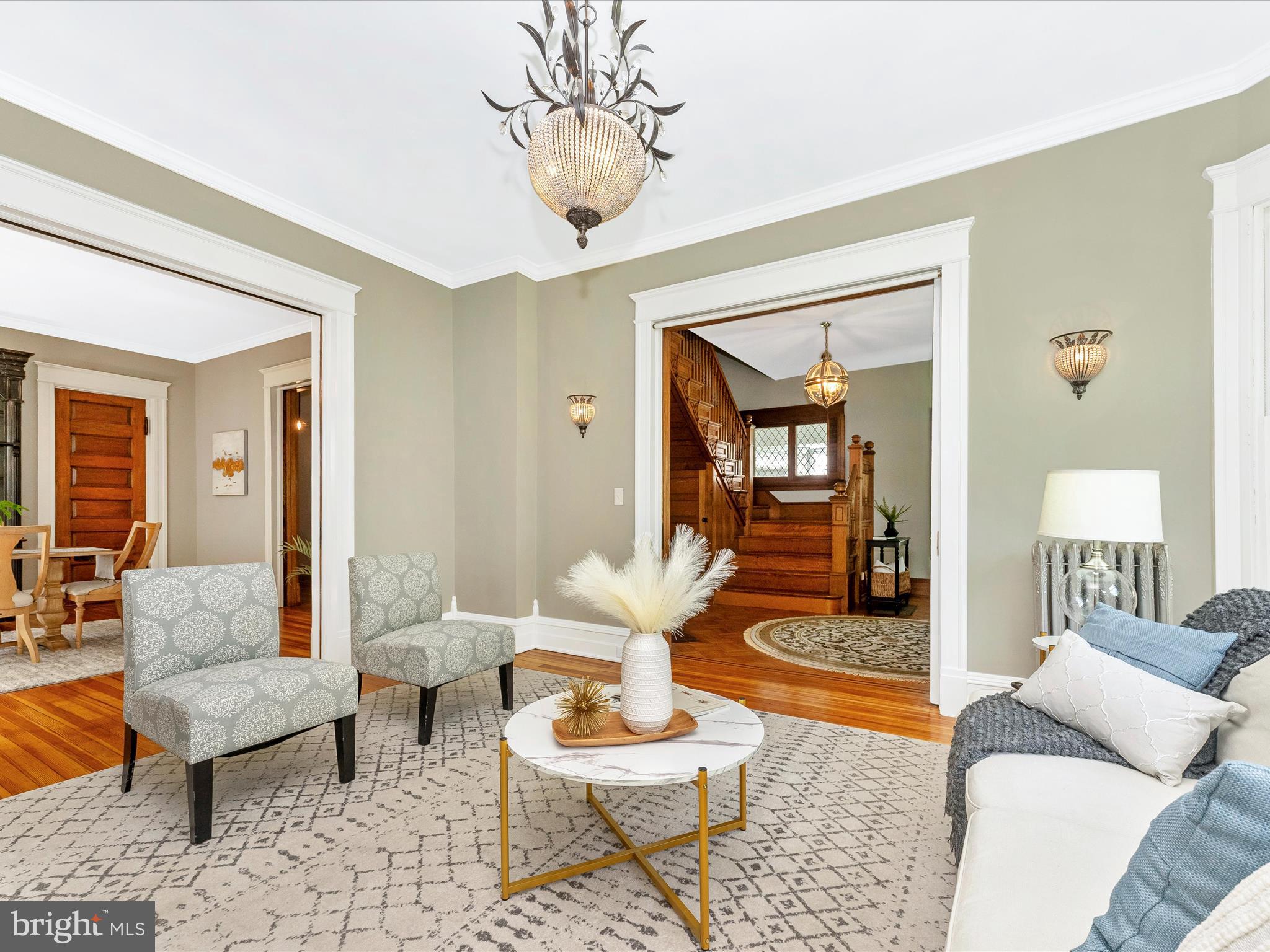 18 Clarke Place Frederick, MD 21701 - Photo 12 of 74 a living room with furniture and wooden floor