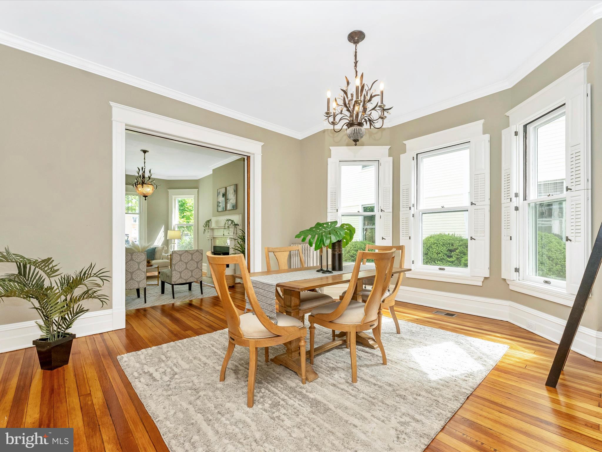 18 Clarke Place Frederick, MD 21701 - Photo 15 of 74 a view of a dining room with furniture window and wooden floor