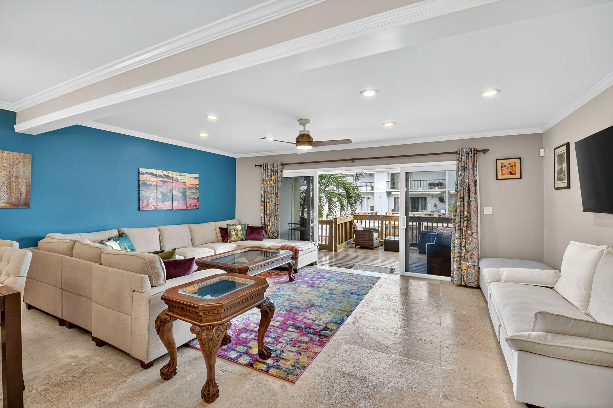 732 Rider Road Boynton Beach, FL 33435 - Photo 14 of 66 a living room with furniture and a large window