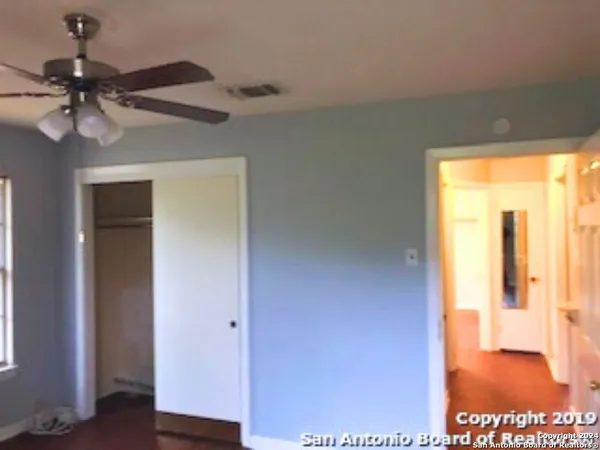 an empty room with a window