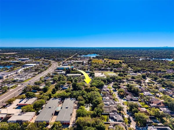 an aerial view of multiple house