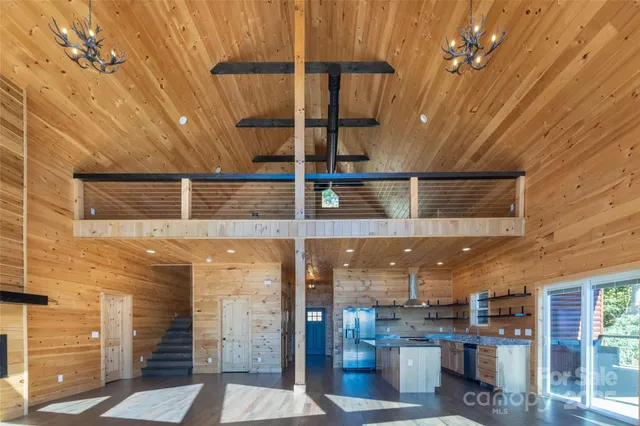 a view of a patio with seating space