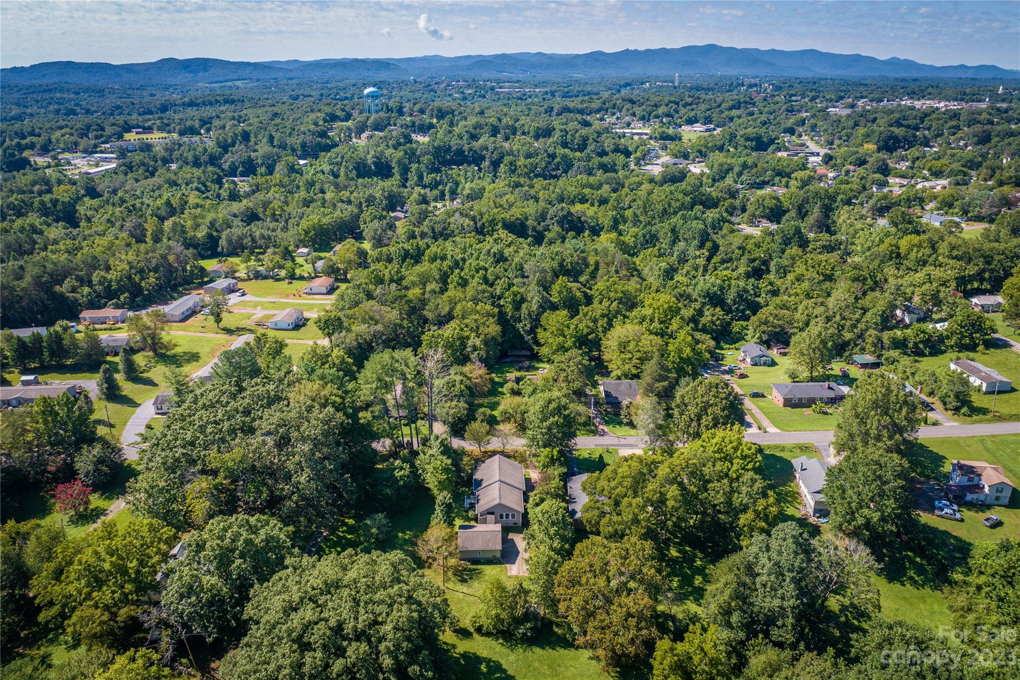611 Vinearden Road Morganton, NC 28655 - Photo 30 of 32 a view of a lush green forest with trees and some houses