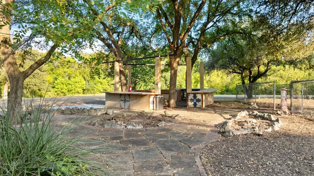 a view of a outdoor space with seating
