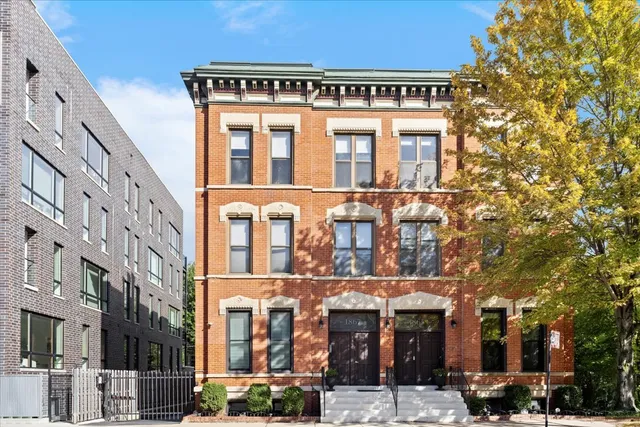 a front view of a multi story building