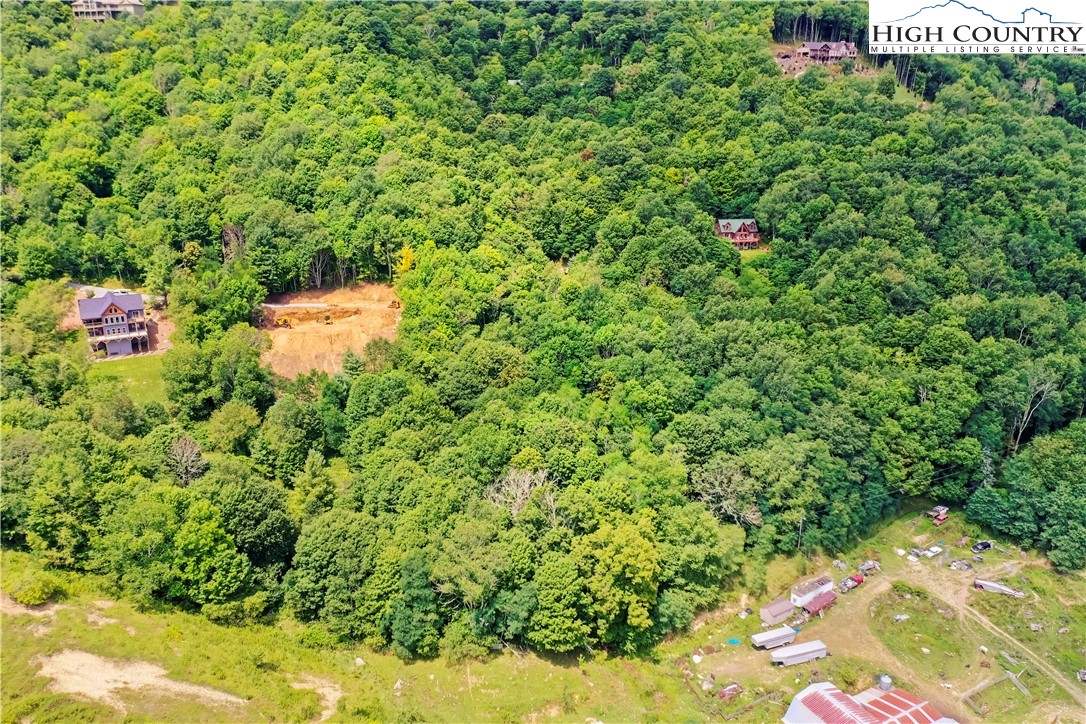 515 Grey Fox Ridge Road Banner Elk, NC 28604 - Photo 11 of 25 a backyard of a house with lots of green space and garden in the back