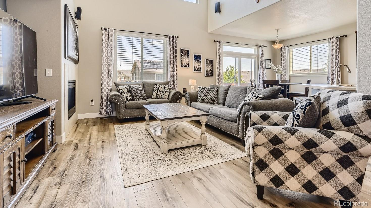 17021 White Alba Lane Parker, CO 80134 - Photo 3 of 21 a living room with furniture and a flat screen tv