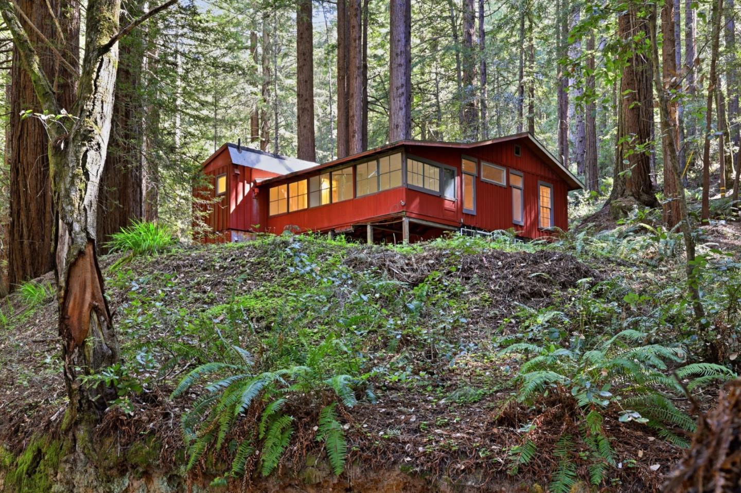 155 Native Sons Road Woodside, CA 94062 - Photo 2 of 42 a view of a house with large trees