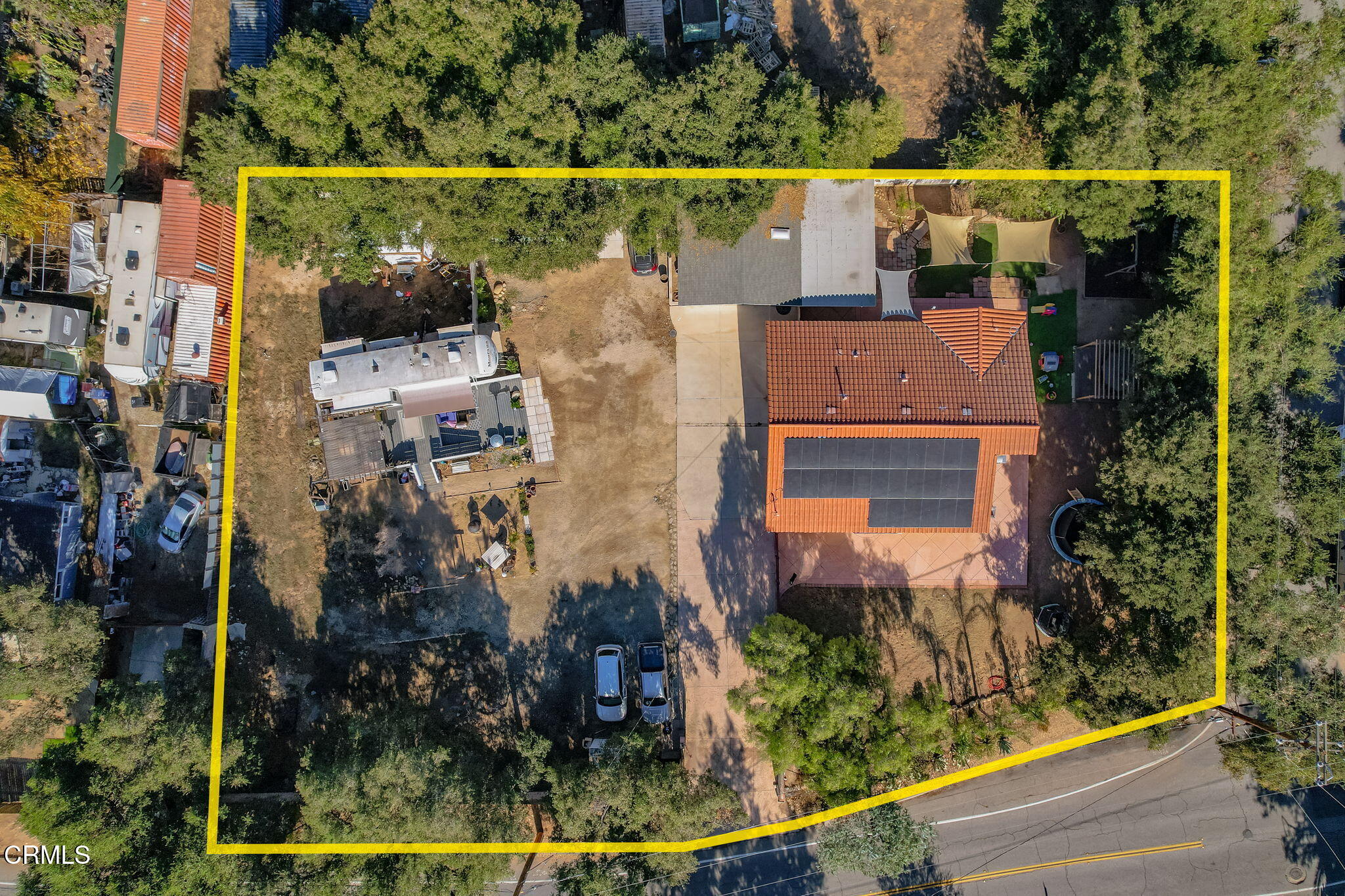 717 West Villanova Road Ojai, CA 93023 - Photo 30 of 33 an aerial view of a house with a yard basket ball court and outdoor seating