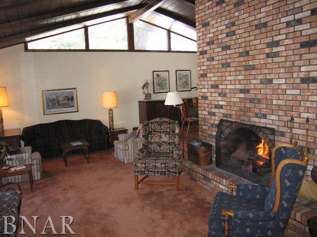 5801 Viking Road Clinton, IL 61727 - Photo 9 of 27 a living room with furniture a flat screen tv and a fireplace