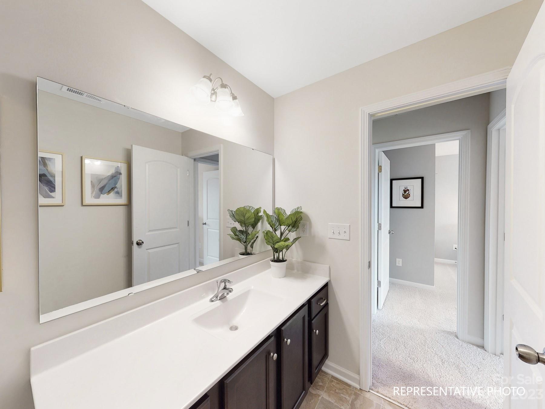 4911 Raspberry Knoll Drive, Unit 41 Charlotte, NC 28208 - Photo 3 of 29 a bathroom with a sink and a mirror