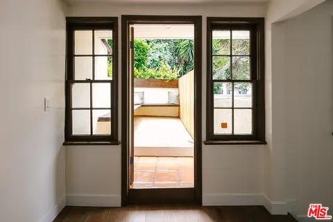 a view of outdoor space with seating area