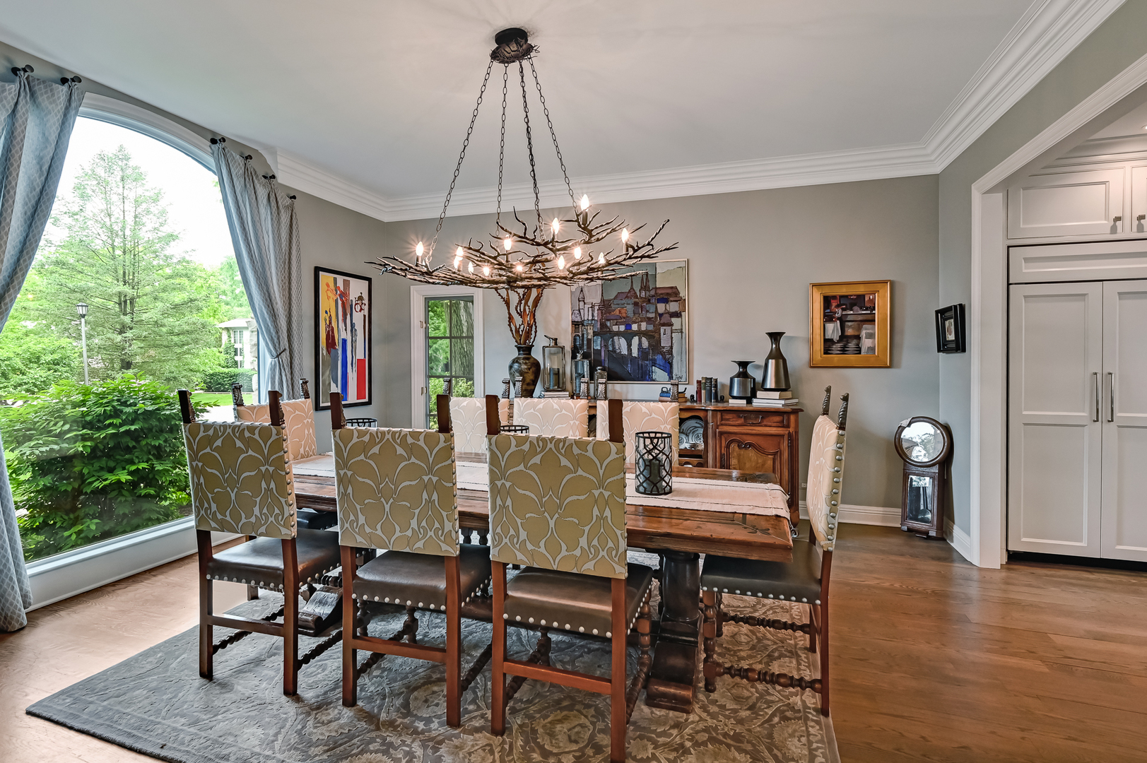 5 Norman Court Burr Ridge, IL 60527 - Photo 13 of 52 a view of a dining room with furniture window and wooden floor