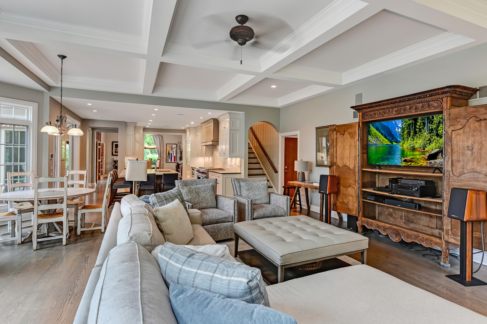 5 Norman Court Burr Ridge, IL 60527 - Photo 21 of 52 a living room with furniture and a flat screen tv