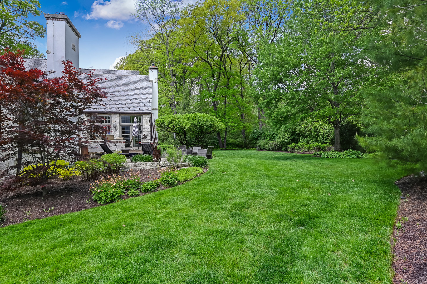 5 Norman Court Burr Ridge, IL 60527 - Photo 50 of 52 a view of a house with a big yard potted plants and large tree