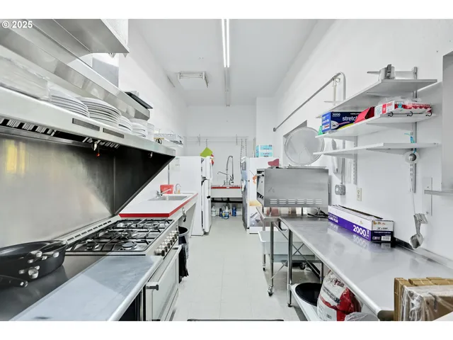 a view of a terrace with a garden