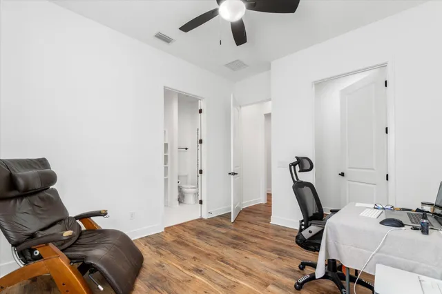 an aerial view of residential house with outdoor space