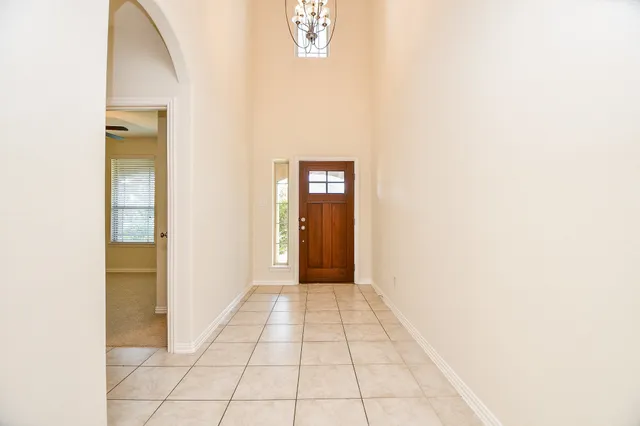 a view of an entryway of a house