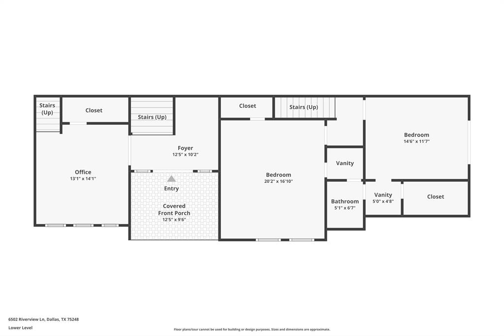 6502 Riverview Lane Dallas, TX 75248 - Photo 37 of 40 Split-level entry with office/studio & 2 bedrooms on first level