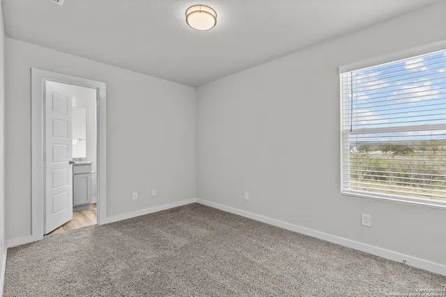 an empty room with a window