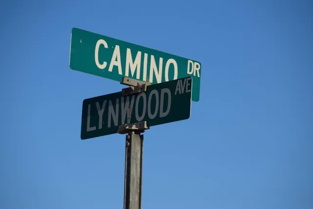 a view of outdoor space with sign board