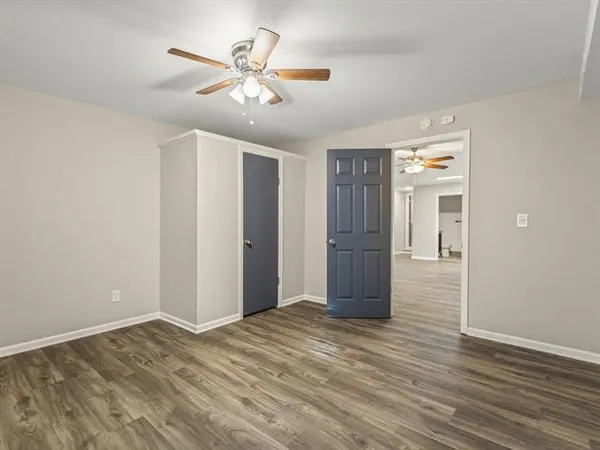 a view of a room with an empty space
