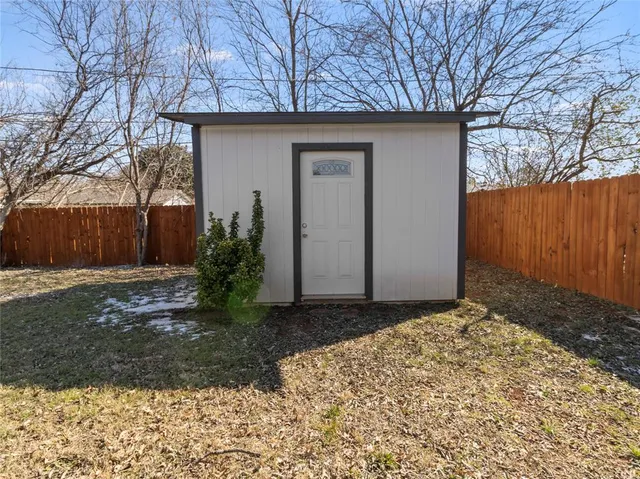 a backyard of a house