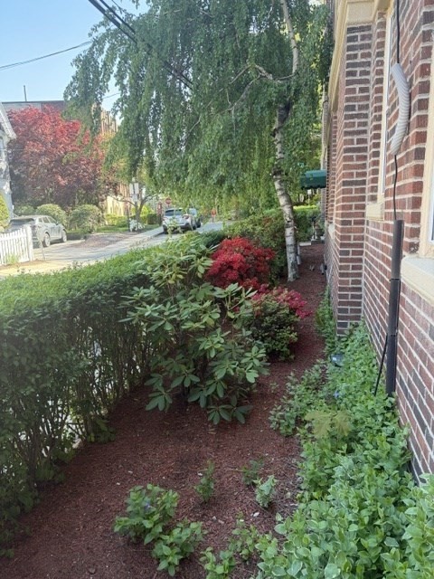 15 Colliston Road, Unit 6 Boston, MA 02135 - Photo 11 of 12 a view of a garden with a lot of flower plants and wooden fence