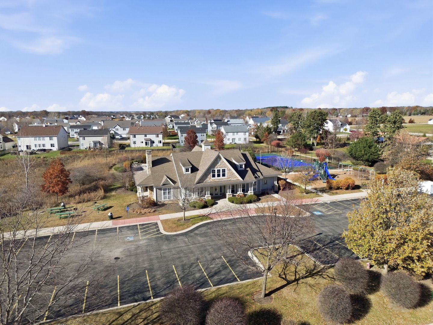949 Hyte Street Plano, IL 60545 - Photo 43 of 51 an aerial view of a building with outdoor space