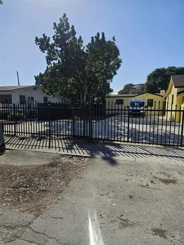 a view of a backyard with a garden