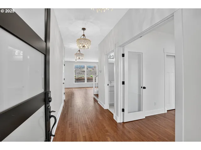 a view interior of a house with wooden floor