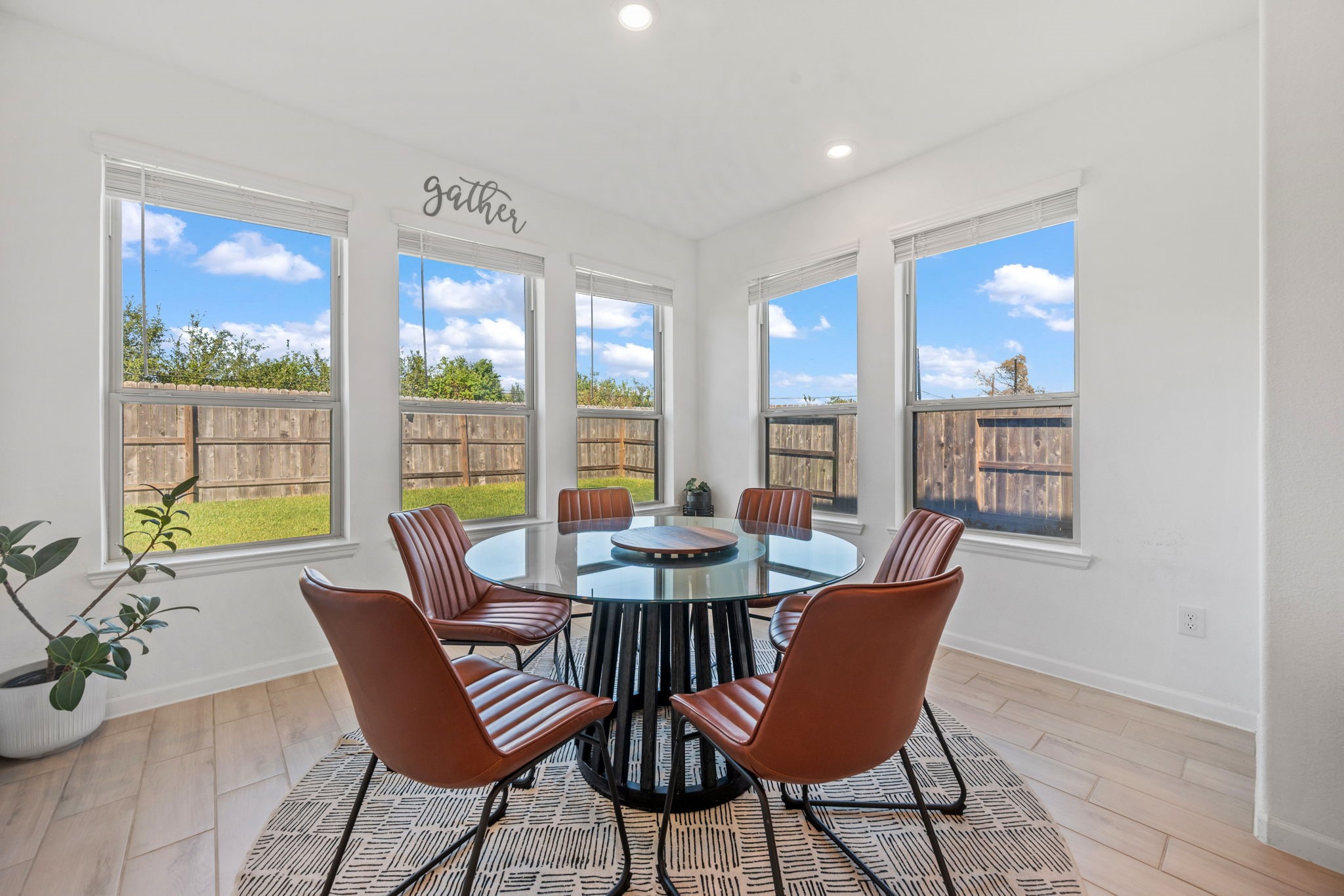4218 Redford Valley Road Rosharon, TX 77583 - Photo 10 of 36 a view of a dining room with furniture window and outside view