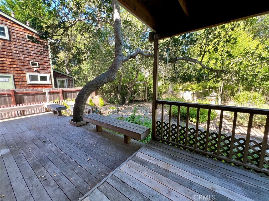 1530 Emerson Road Cambria, CA 93428 - Photo 23 of 54 Door from bedroom opens up to this downstairs deck.