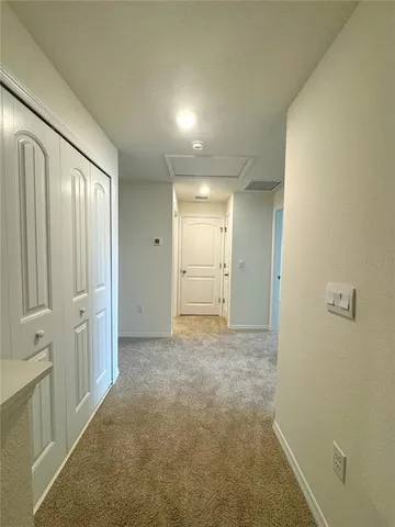 an empty room with a natural light