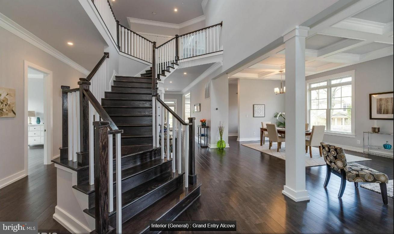 9814 Fernwood Road Bethesda, MD 20817 - Photo 17 of 31 Elegant foyer with grand staircase.