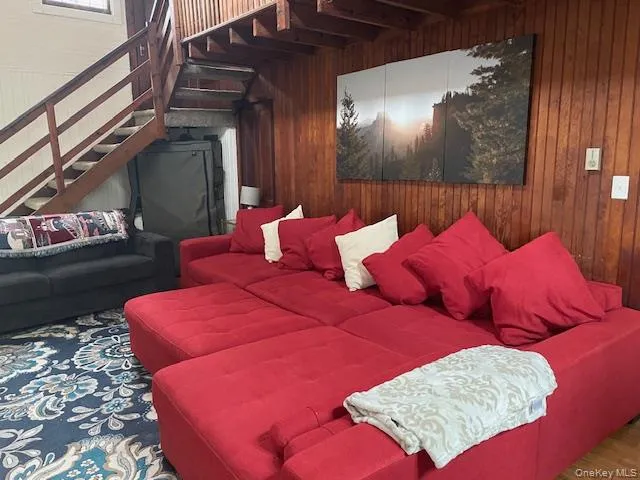 a bed room with a bed and a couch